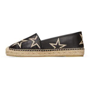 STELLA MCCARTNEY Espadrilles Shoes Selene Star Black Natural Jute Size 8